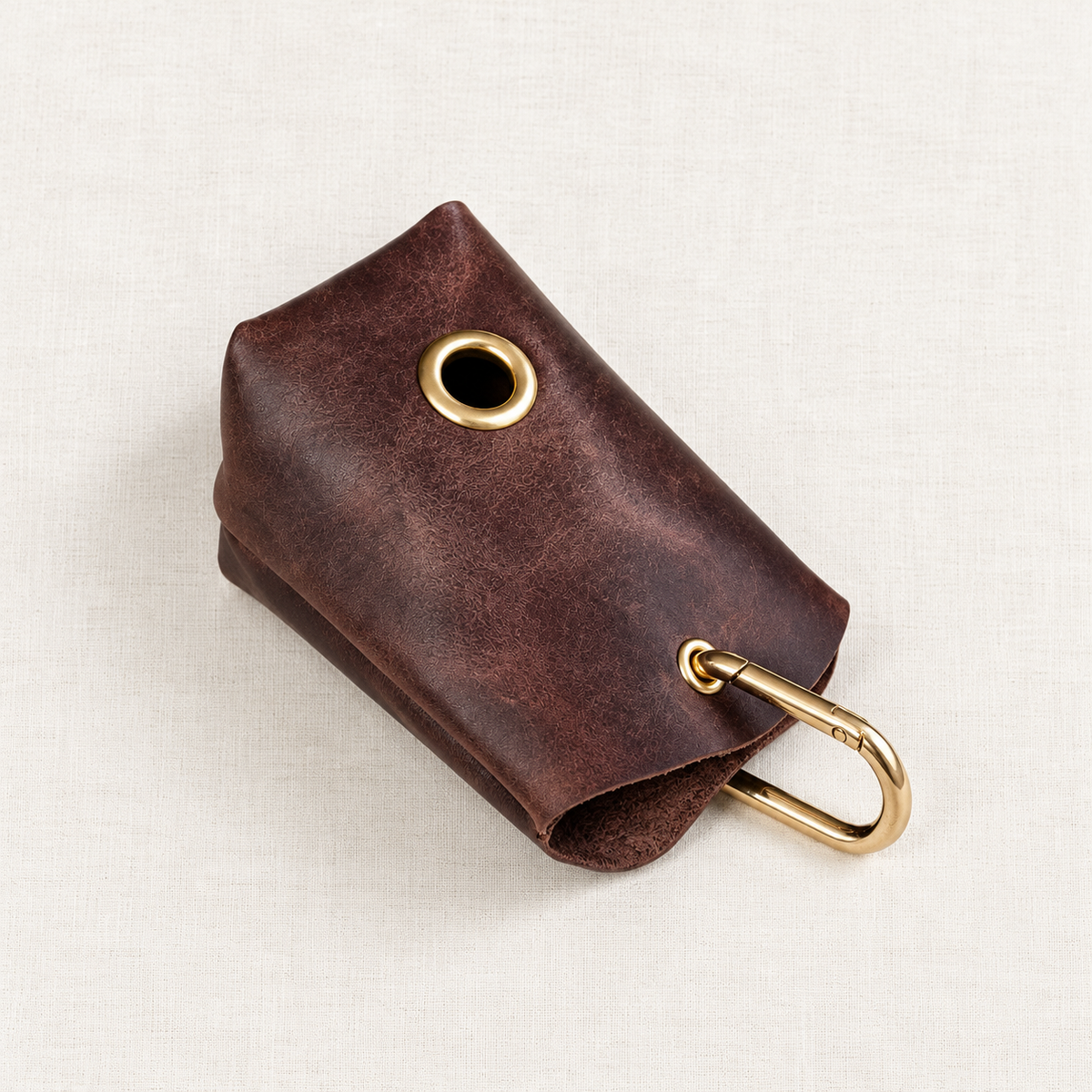 The Argus Nova Leather Poop Bag Holder